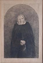 Käthe  Kollwitz ? Ca 1900. Ets. 41/54 cm. Sign., Antiek en Kunst, Kunst | Etsen en Gravures, Ophalen