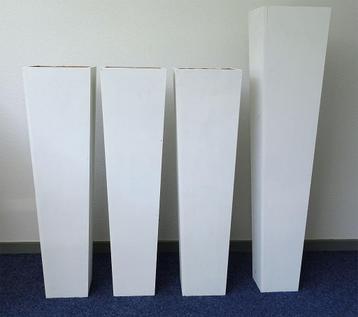 MDF vazen set van 3x 80cm hoog 1x100cm hoog  beschikbaar voor biedingen