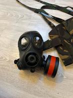 Gasmasker ex defensie met Woodland tas, Ophalen of Verzenden, Landmacht, Nederland, Kleding of Schoenen