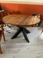 Indonesische Design Eettafel Handgemaakt, Huis en Inrichting, Tafels | Eettafels, Ophalen, Gebruikt, Rond, Vier personen