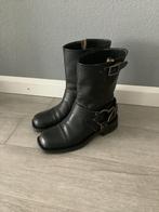 Ann Rocks Biker Boots (zwart, echt leer). Maat 37, Hoge laarzen, Zwart, Nieuw, Ophalen of Verzenden