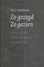 GW Overbosch zo gezegd zo gezien, Boeken, Ophalen of Verzenden, Zo goed als nieuw, Christendom | Protestants