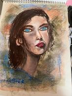 Pastel tekening, Antiek en Kunst, Ophalen of Verzenden