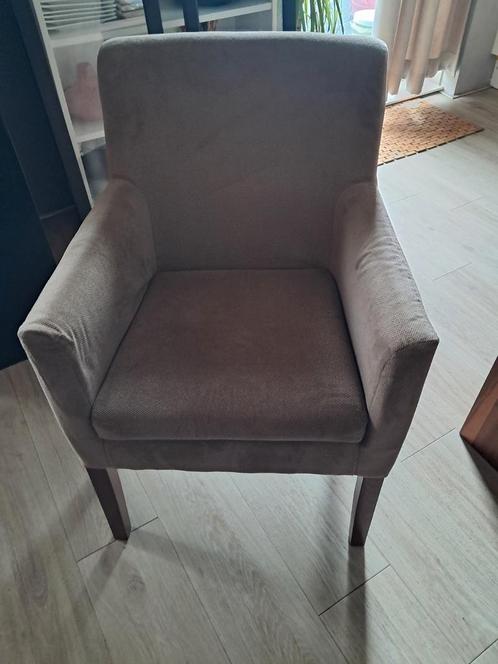 Mooie fauteuil - Zo goed als nieuw!, Huis en Inrichting, Fauteuils, Zo goed als nieuw, Hout, Stof, 50 tot 75 cm, Minder dan 75 cm