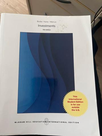 Investments - Bodie, Kane, Marcus, 11e editie beschikbaar voor biedingen