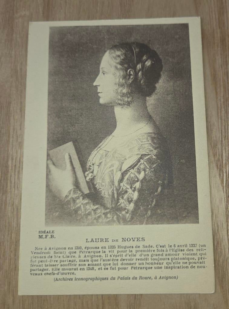 Portret van Laure de Noves (1310-1348), Verzenden, Voor 1920, Ongelopen, Overige thema's