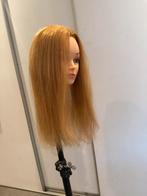 Oefenhoofd écht haar + ststief, Ophalen of Verzenden, Zo goed als nieuw, Pruik of Haarverlenging