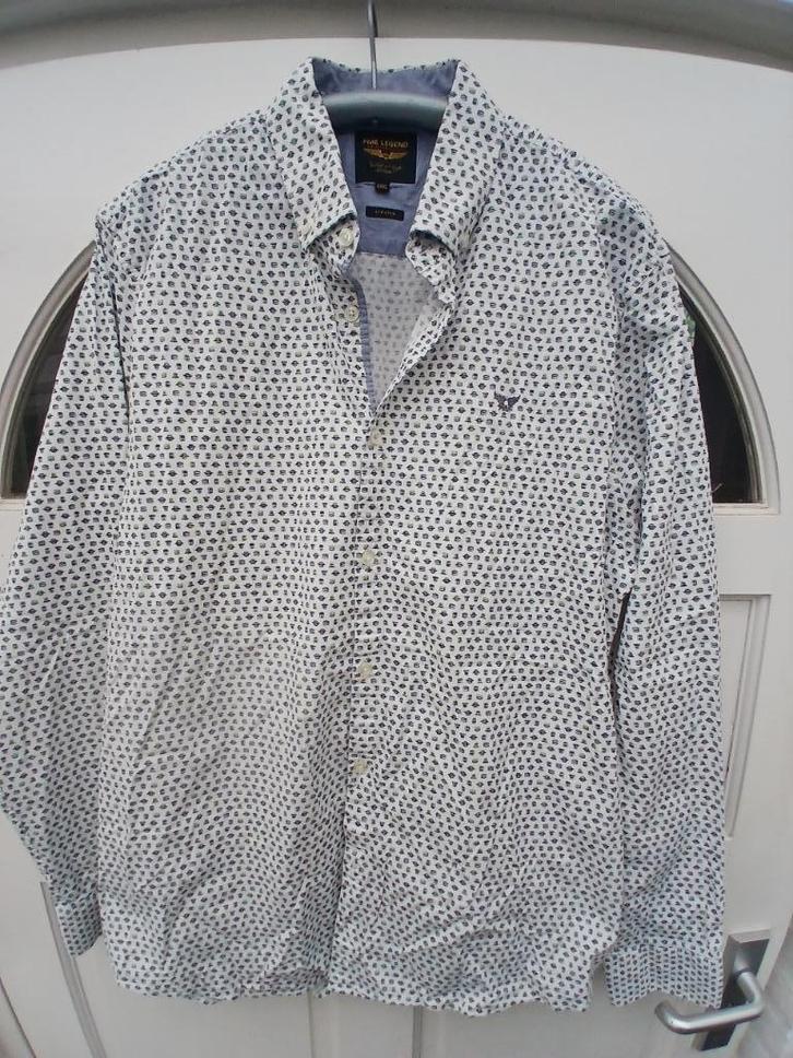 Stevig, sportief PME Legend overhemd, valt als XL, Kleding | Heren, Overhemden, Zo goed als nieuw, Halswijdte 43/44 (XL), Wit