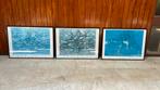 3x Piet Mondriaan poster ingelijst, Antiek en Kunst, Ophalen