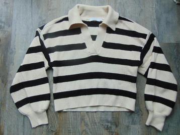 Costes trui beige / zwart gestreept maat L truitje beschikbaar voor biedingen