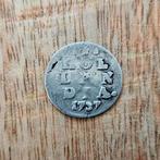 Oude zilveren munt dubbele stuiver Holland overslag 1737/36, Postzegels en Munten, Munten | Nederland, Vóór koninkrijk, Zilver