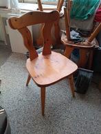 Gratis 5 x houten stoel, Huis en Inrichting, Ophalen, Gebruikt, Bruin, Vintage