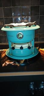 3 pits Mintgroen Haller Petroleumstel - Compleet met Lonten, Antiek en Kunst, Ophalen of Verzenden