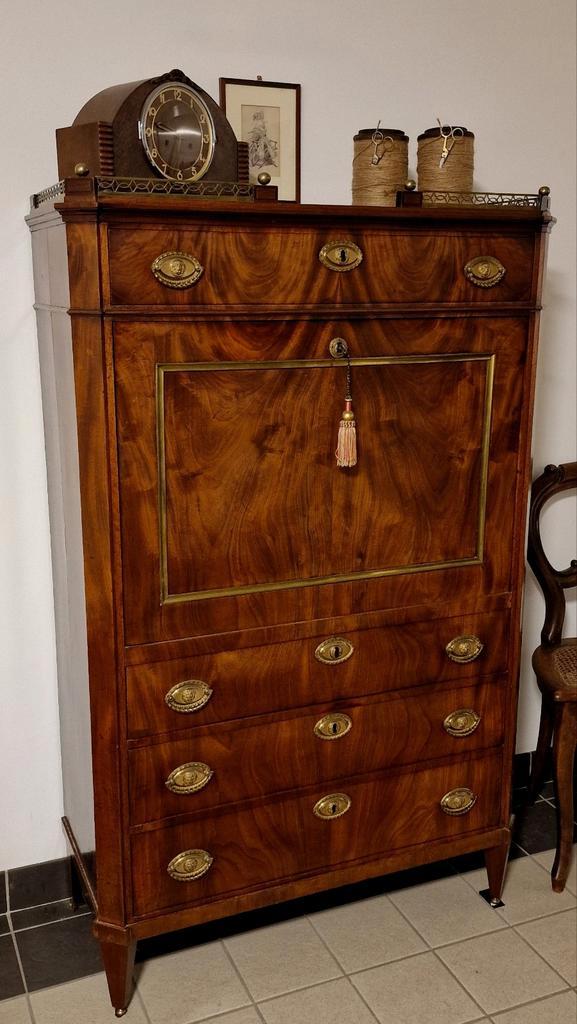 Unieke Empire Secretaire, geheel originele staat+certificaat, Antiek en Kunst, Antiek | Meubels | Kasten, Ophalen