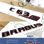 W205 W206 C63s BRABUS ROCKET LOGO’S ZWART / ROOD ACHTERKLEP, Ophalen of Verzenden, Gebruikt, Achter, Mercedes-Benz