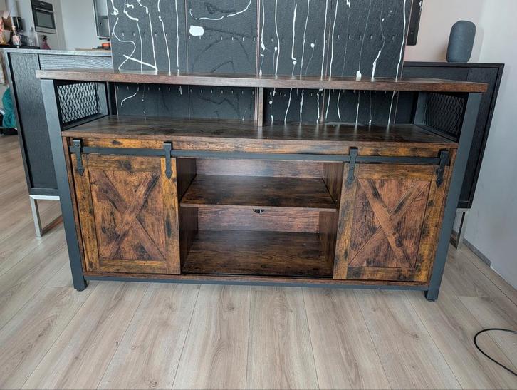 Tv-kast met schuifdeuren - 135x40x77 cm, Huis en Inrichting, Kasten | Televisiemeubels, Ophalen