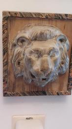 antieke 18e eeuwse leeuwenkop houtsnijwerk, Ophalen of Verzenden