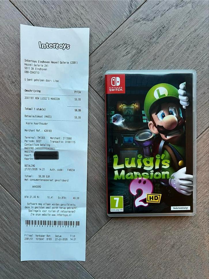 Luigi's Mansion 2 - Nieuw!, Spelcomputers en Games, Games | Nintendo Switch, Nieuw, Avontuur en Actie, 1 speler, Vanaf 7 jaar