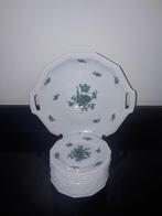 Rosenthal Maria weiss gebakstel met groene bloemen, Verzenden