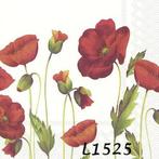 Servetten decoupage/bullet journal * klaprozen L1525, Hobby en Vrije tijd, Knutselen, Verzenden, Nieuw, Materiaal