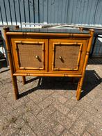 Vintage bamboe kast, Huis en Inrichting, Ophalen, Glas, 50 tot 100 cm, Midcentury