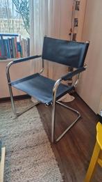 Eetkamer stoel leer jaren 70, Ophalen, Gebruikt, Zwart, Mart stam, jaren 70, marcel breuer, bauhaus, mid-century
