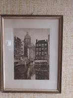 Ets 't Kolkje Amsterdam HJ van Wijngaarden, Antiek en Kunst, Kunst | Etsen en Gravures, Ophalen of Verzenden