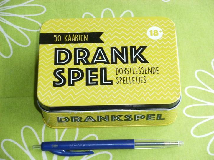 Drank spel - Dorstlessende spelletjes, Hobby en Vrije tijd, Gezelschapsspellen | Overige, Gebruikt, Een of twee spelers, Drie of vier spelers