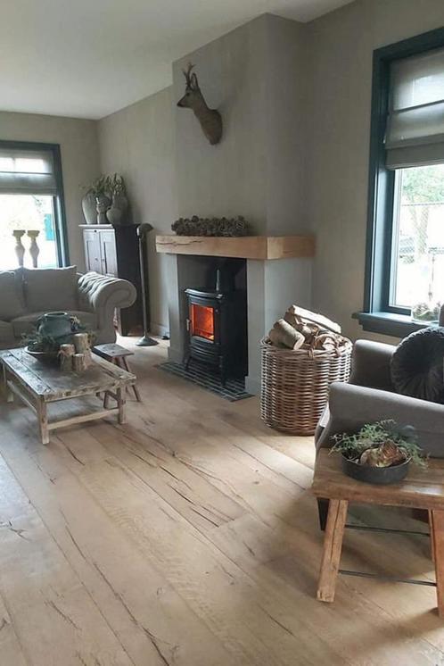 EXTRA BREDE EIKEN VLOER XXL VEROUDERD, GEBORSTELD EN GEOLIED, Huis en Inrichting, Stoffering | Vloerbedekking, Nieuw, Parket, Ophalen of Verzenden