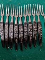 cocktailprikkers retro zwart 10 stuks met patroon, Huis en Inrichting, Ophalen of Verzenden, 'T Olde Gre-j, Info@toldegrej.nl