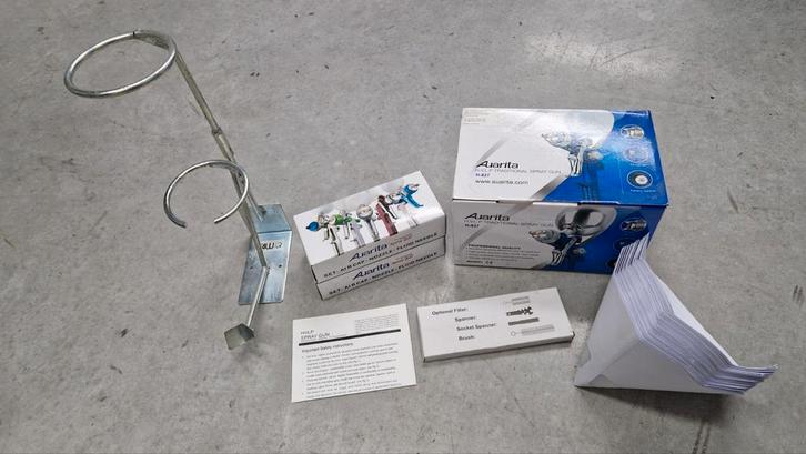 Auarita Verfspuit H-827 met accessoires, Doe-het-zelf en Verbouw, Schildersmaterialen, Nieuw, Verfspuit of Verfpomp, Ophalen of Verzenden