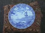 2 Grote Delftsblauwe wandborden, molendecor diameter 40 cm., Verzenden