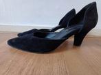 Panara klassieke zwarte suede pumps 35, Ophalen of Verzenden, Panara, Zo goed als nieuw, Zwart