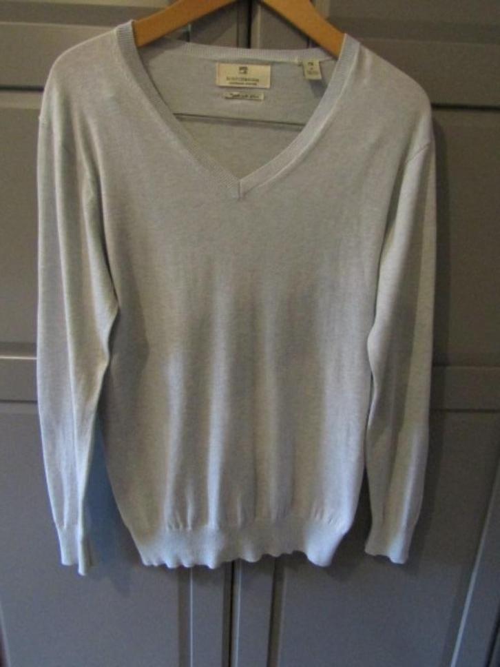 G500 Scotch & Soda mt M trui dun blauwgrijs V-hals elbow, Kleding | Heren, Truien en Vesten, Zo goed als nieuw, Maat 48/50 (M)