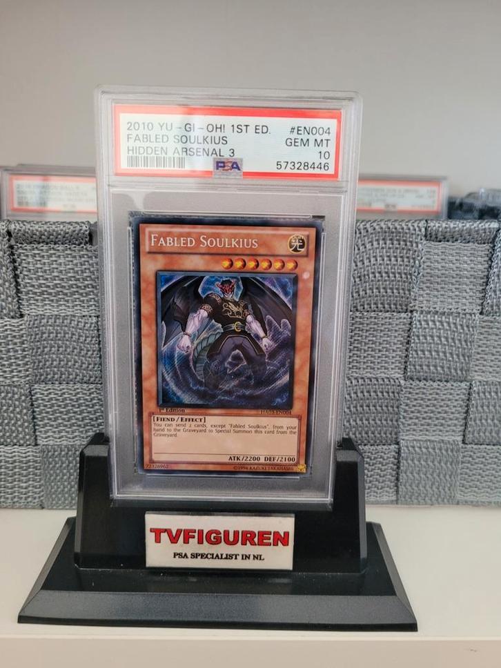 Fabled Soulkius Hidden Arsenal yugioh Psa kaart grade 10, Hobby en Vrije tijd, Verzamelkaartspellen | Yu-gi-Oh!, Ophalen of Verzenden