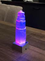 Seleniet toren met ledvoet + Himalaya zoutlamp, Huis en Inrichting, Lampen | Tafellampen, Ophalen of Verzenden, Nieuw, Minder dan 50 cm