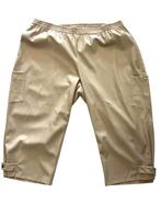 Ulla Popken fake leren broek mt 62/64 beige nieuw, Beige, Nieuw, Ulla Popken, Ophalen of Verzenden