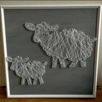 3D Wanddecoratie / schilderij schaap met lammetje grijs wit, Huis en Inrichting, Woonaccessoires | Schilderijen, Tekeningen en Foto's