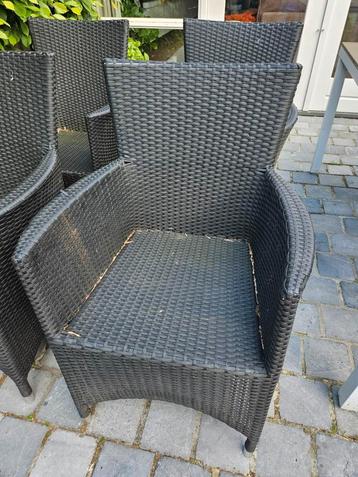 4 tuinstoelen antracietgrijs  beschikbaar voor biedingen