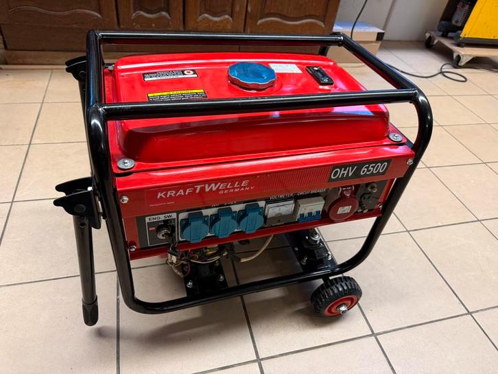 Aggregaat Kraftwele OHV 6500, Doe-het-zelf en Verbouw, Aggregaten, Zo goed als nieuw, Benzine, Minder dan 5 kVA, Elektrisch startend