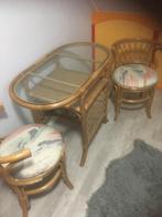 Rotan Bamboe bistro set, Antiek en Kunst, Ophalen