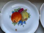 Wille & Co Amsterdam borden met fruit en gouden randjes 3 st, Ophalen of Verzenden