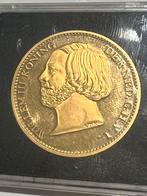 Goud Vergulde Munt 18 Gram, Jaar 1850, Goud, Ophalen of Verzenden, 5 gulden