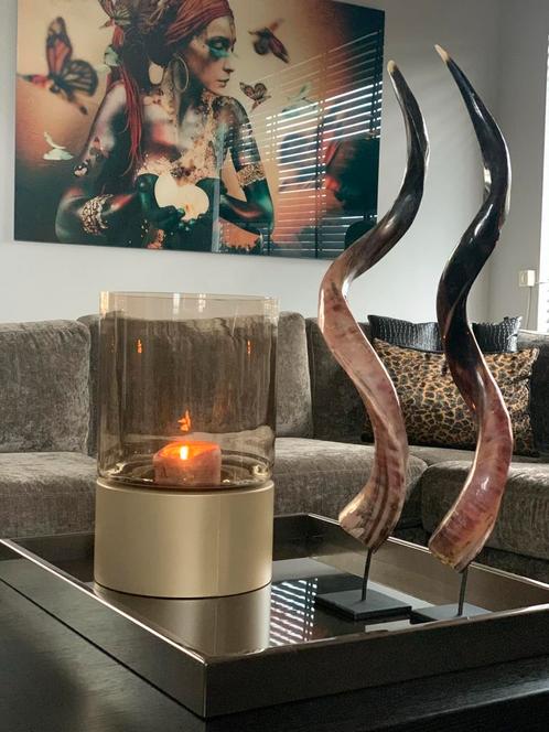 Initials haans windlicht *NIEUW, Huis en Inrichting, Woonaccessoires | Kandelaars en Kaarsen, Nieuw, Minder dan 25 cm, Overige materialen