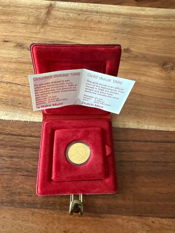 Gouden Dukaat 1986 proof like in leren cassette beschikbaar voor biedingen