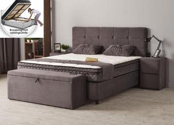 Boxspring Miami opbergbed complete set-Aanbieding-