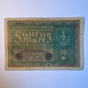 Reichsbanknoten (100/50/10 Mark) beschikbaar voor biedingen