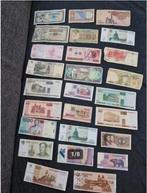 26 bankbiljetten, vanuit de hele wereld, oa Noord Korea, Postzegels en Munten, Ophalen, Centraal-Azië, Los biljet