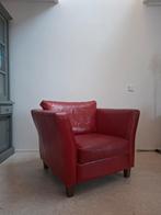Rode lees stoel met diepe zitting, Huis en Inrichting, Fauteuils, Ophalen, Gebruikt, Klasiek, 75 tot 100 cm