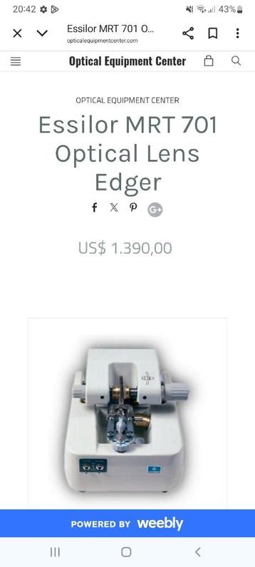 Essilor mrt 700 automatic lens groover  beschikbaar voor biedingen